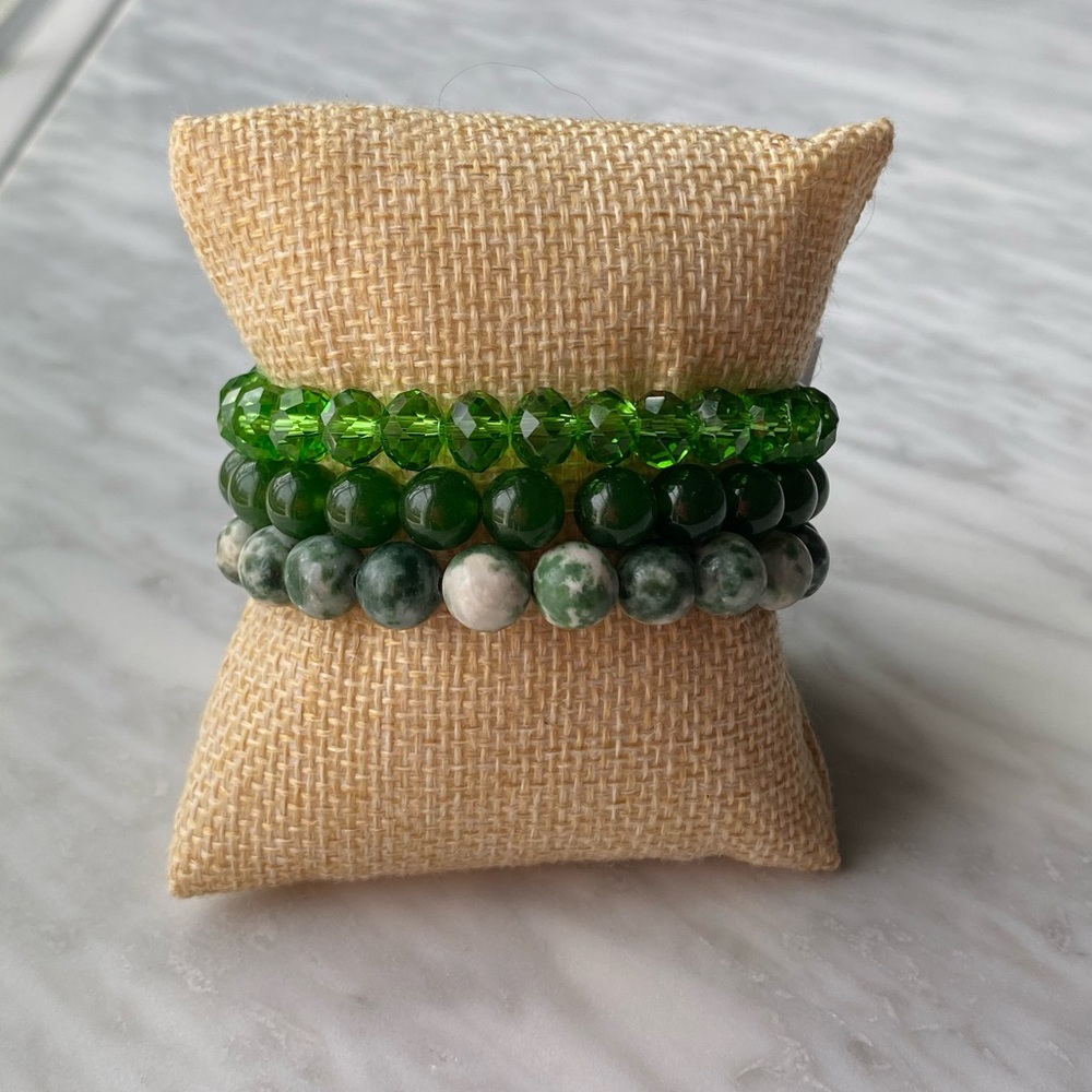 Natural Stone Beaded Bracelet Stack